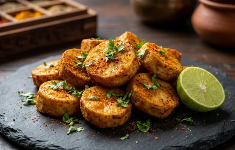 Aloo Tuk with Arbi Tuk - Recipe 2