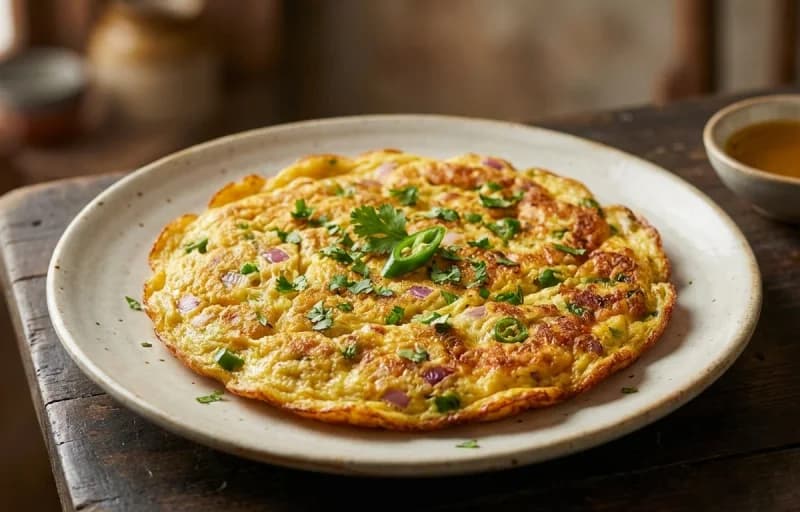 Assamese Koni Omlet with Paratha - Recipe 1