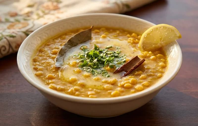 Awadhi Chana Dal, Steamed Basmati Rice and Kachumber Salad - Recipe 1