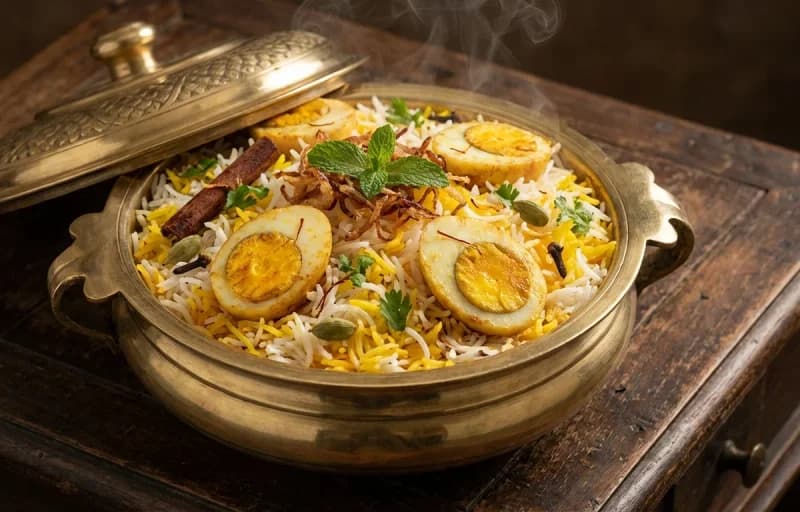 Awadhi Egg Dum Biryani