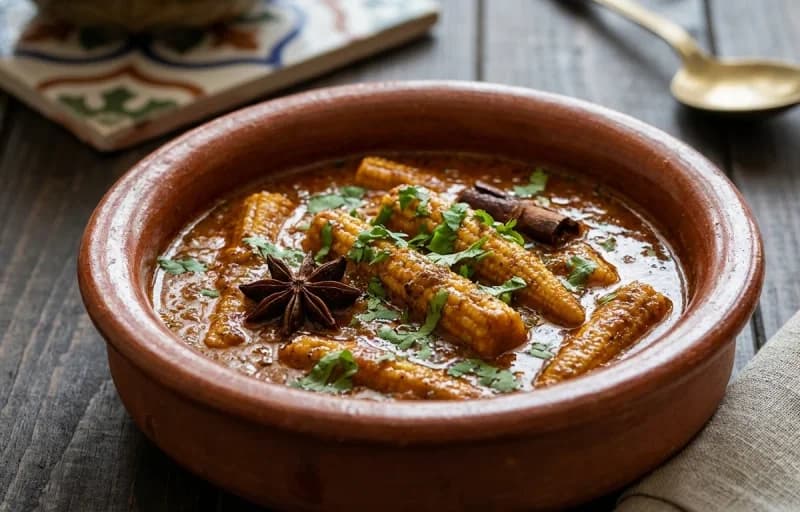 Baby Corn Xacuti with Goan Sannas - Recipe 1