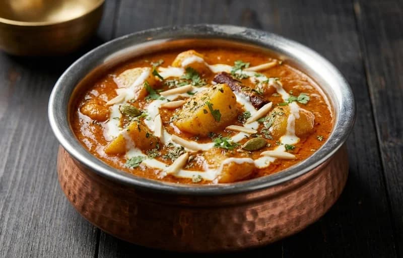 Badami Aloo with Naan - Recipe 1