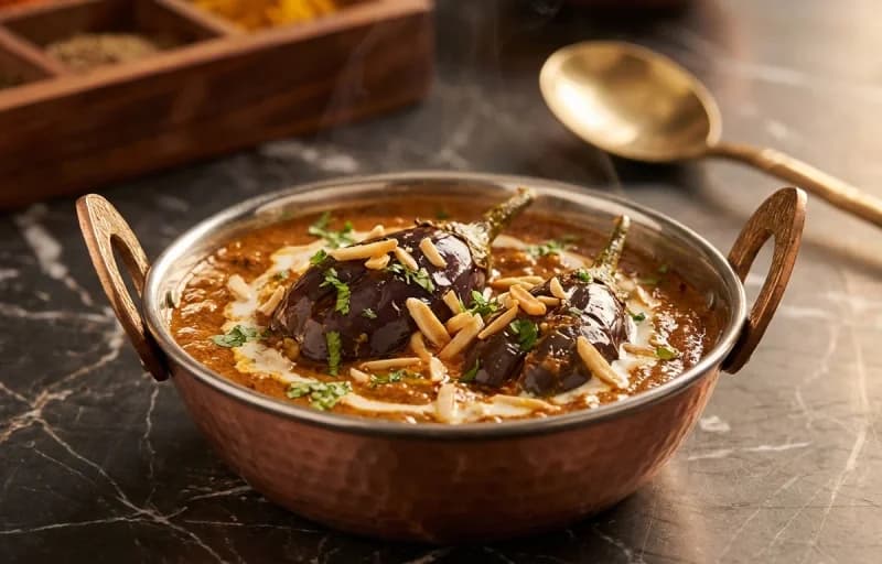 Badami Baingan with Roti - Recipe 1