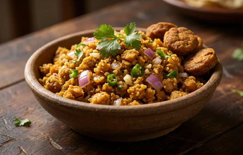 Badi Chura with Aloo Chokha - Recipe 1