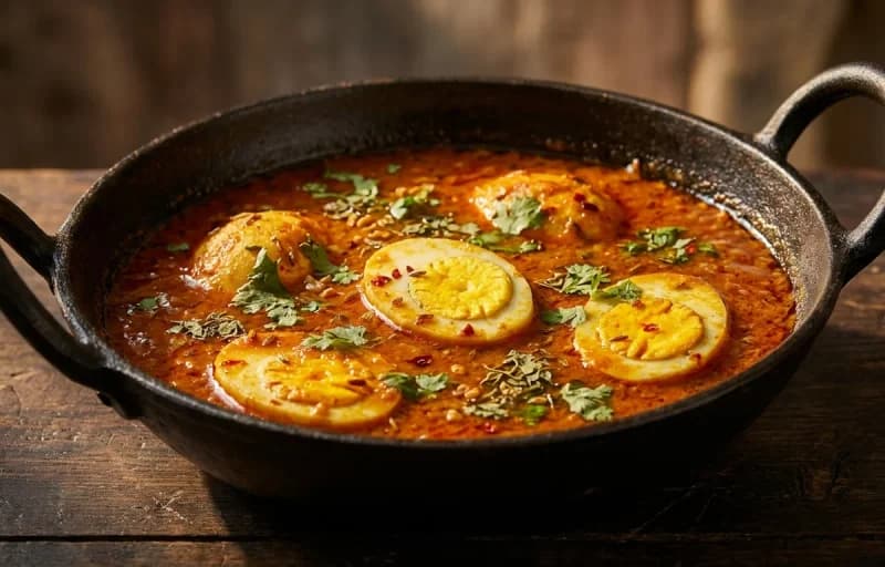 Baida Masala, Chapati and Kanda Bhaji - Recipe 1