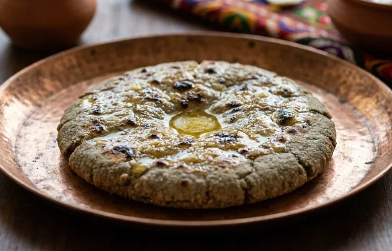 Khad Khargosh, Bajra Roti and Lehsun Chutney - Recipe 2