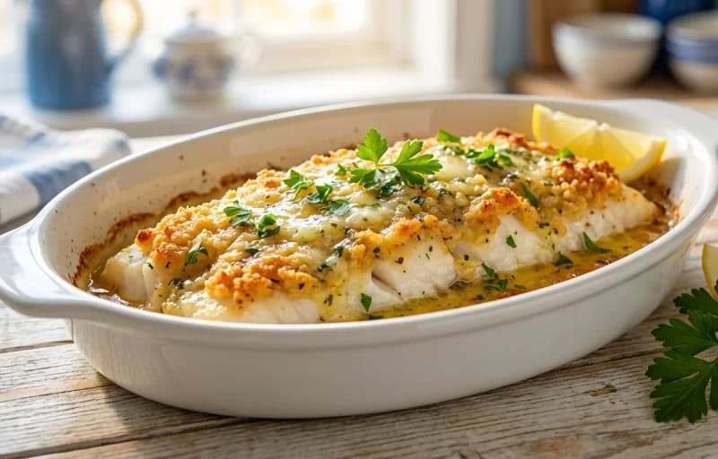 Baked Haddock, Roasted Root Vegetables and Lemon-Dill Sauce - Recipe 1