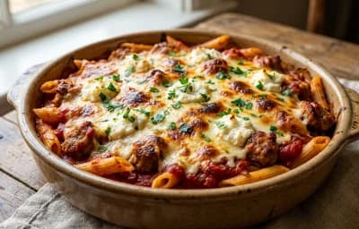 Baked Penne with Sausage