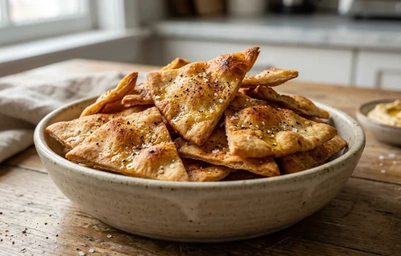 Baked Pita Chips with Baba Ghanoush - Recipe 1