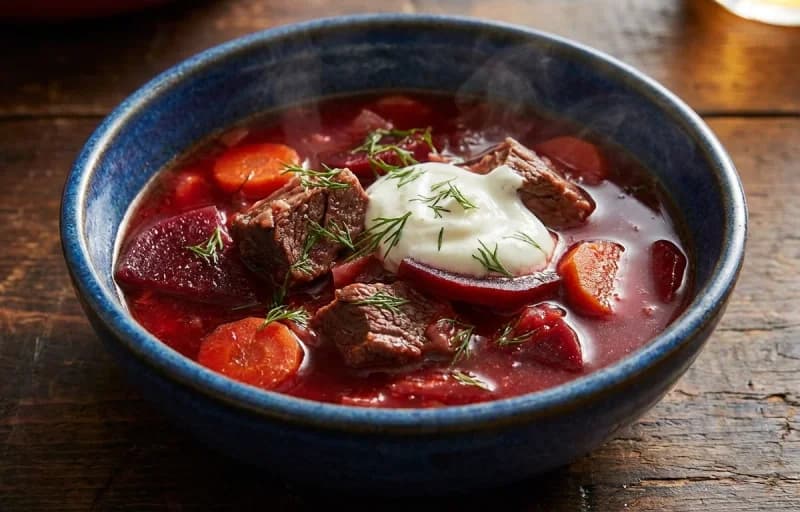 Beef Borscht with Dark Rye Bread - Recipe 1