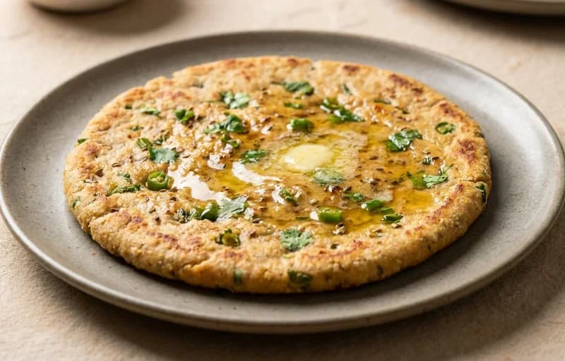 Aloo Pyaaz ki Sabzi with Bejad ki Roti - Recipe 2