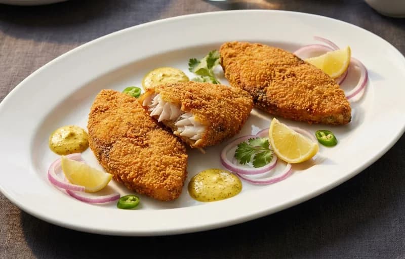 Bengali Fish Fry, Bengali Kasundi and Kachumber Salad - Recipe 1