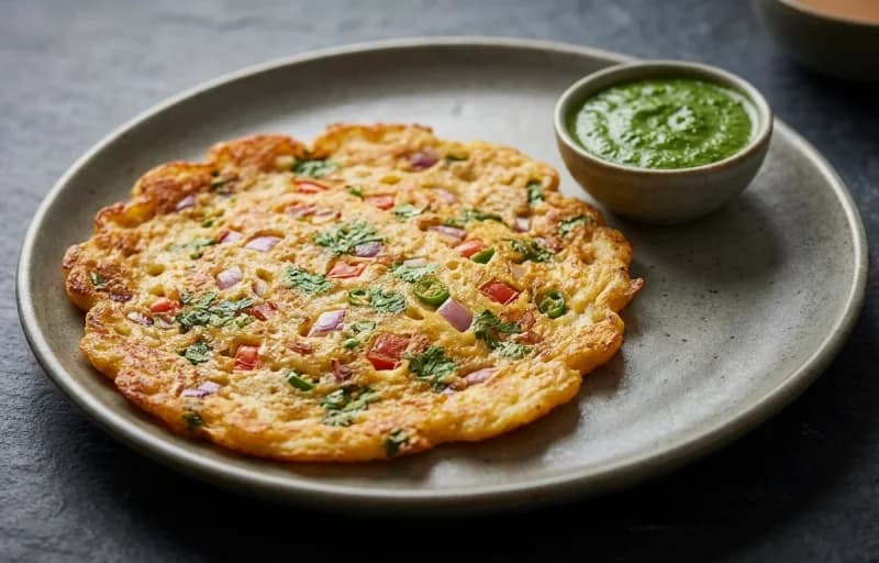 Besan Pudla, Tomato Ketchup and Masala Chai - Recipe 1