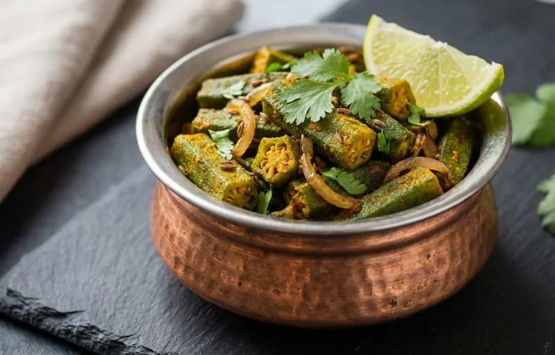 Chapati with Bhendi Fry - Recipe 2