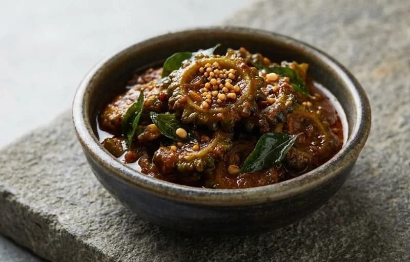 Bitter Gourd Menaskai with Neer Dosa - Recipe 1