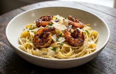 Blackened Shrimp Alfredo