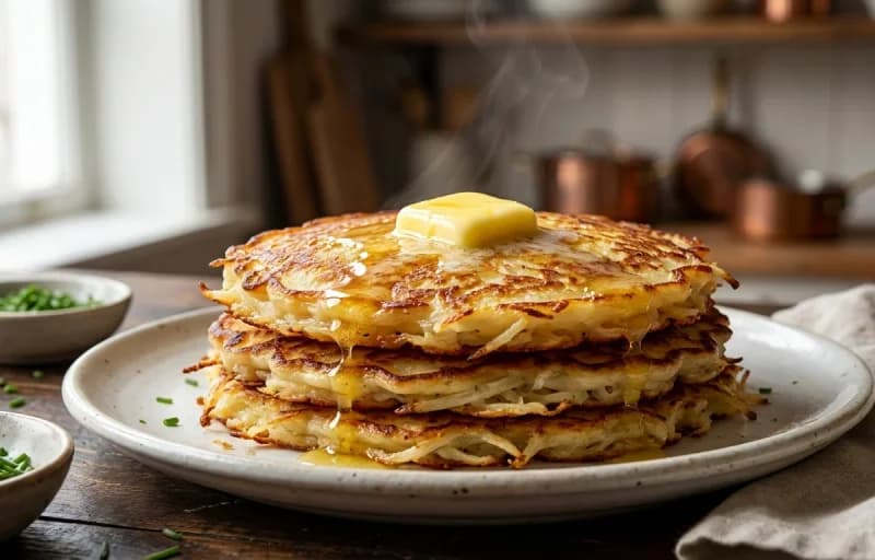 Boxty Pancakes, Maple Syrup and Breakfast Sausage Patties - Recipe 1