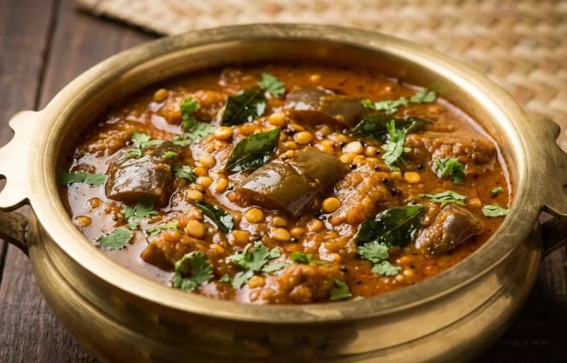 Ven Pongal, Brinjal Gotsu and Coconut Chutney - Recipe 2