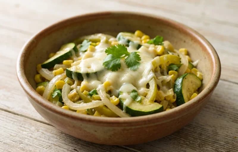 Calabacitas con Maiz with Queso Fresco - Recipe 1