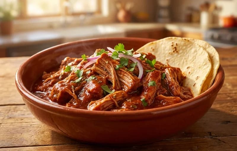 Carne Adovada, Pork Posole Rojo, Pinto Beans and Flour Tortillas - Recipe 1