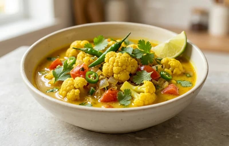 Cauliflower Caldin with Goan Coconut Rice - Recipe 1