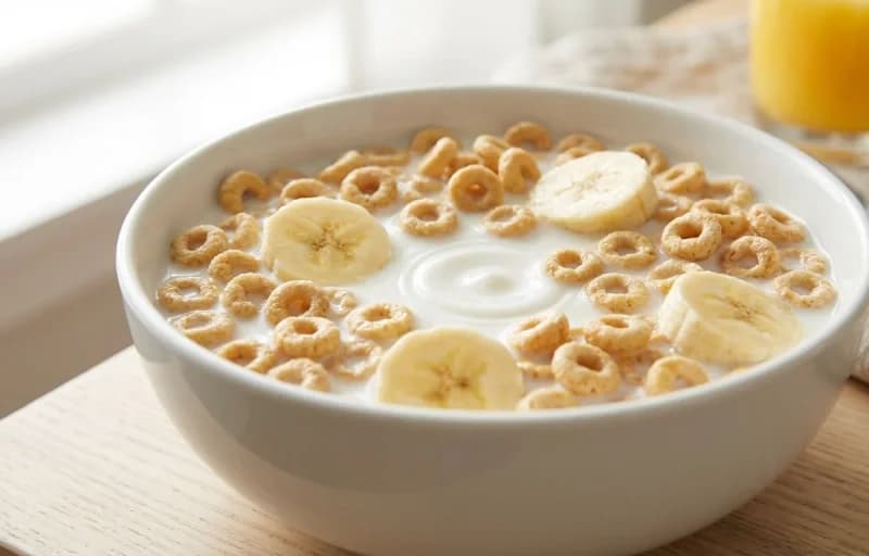 Cereal with Milk and Banana