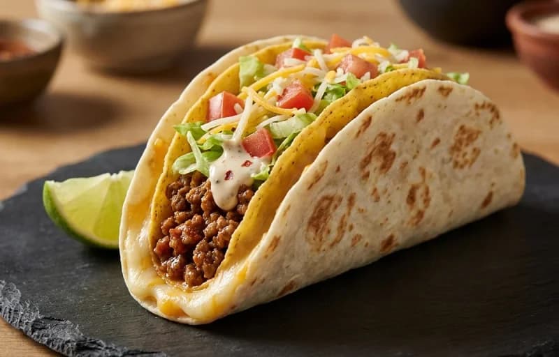 Cheesy Gordita Crunch, Seasoned Ground Beef for Tacos and Spicy Ranch Dressing - Recipe 1