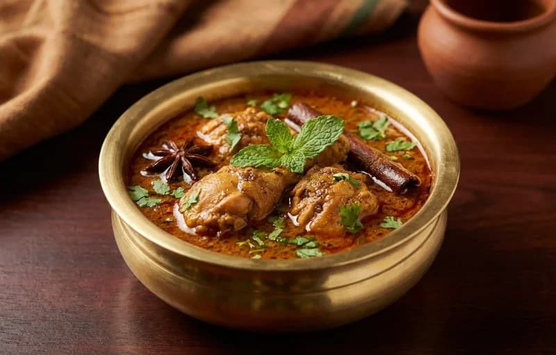 Chettinad Chicken Salna with Parotta - Recipe 1