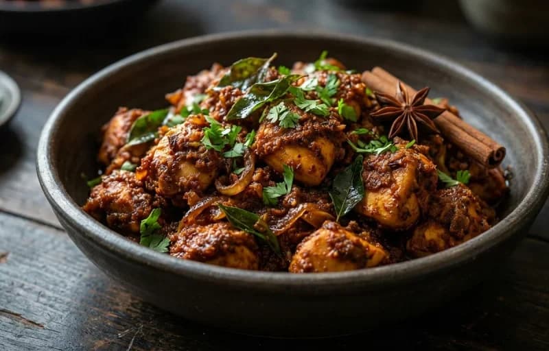 Ghee Rice with Chettinad Chicken Varuval - Recipe 2