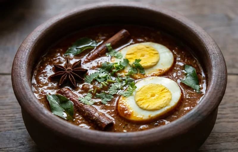 Chettinad Egg Curry with Parotta - Recipe 1