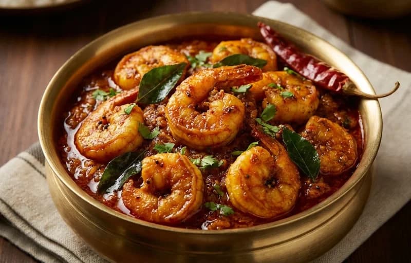 Chettinad Eral Masala, Kerala Appam and Thengai Paal - Recipe 1