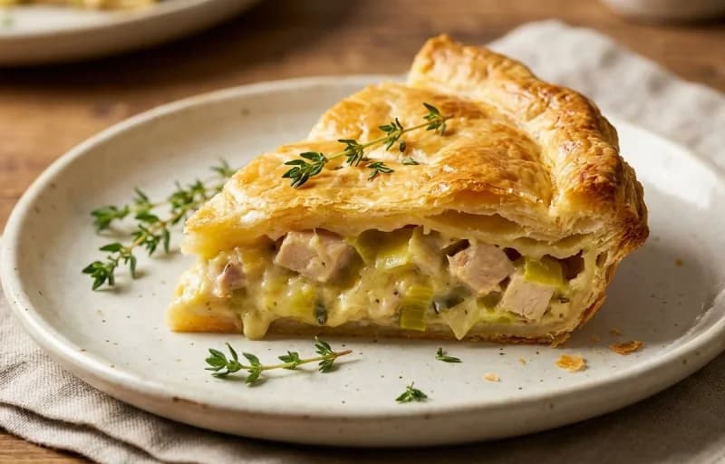 Chicken and Leek Pie with Buttered Peas - Recipe 1