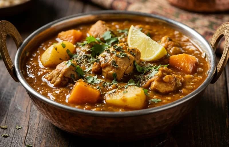 Chicken Dhansak, Brown Rice and Kachumber Salad - Recipe 1