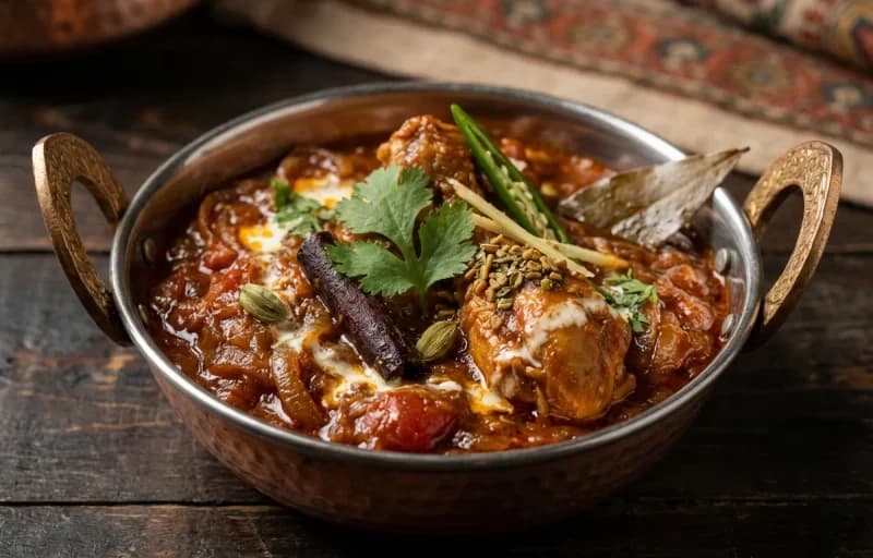 Chicken Do Pyaza, Tawa Roti and Kachumber - Recipe 1