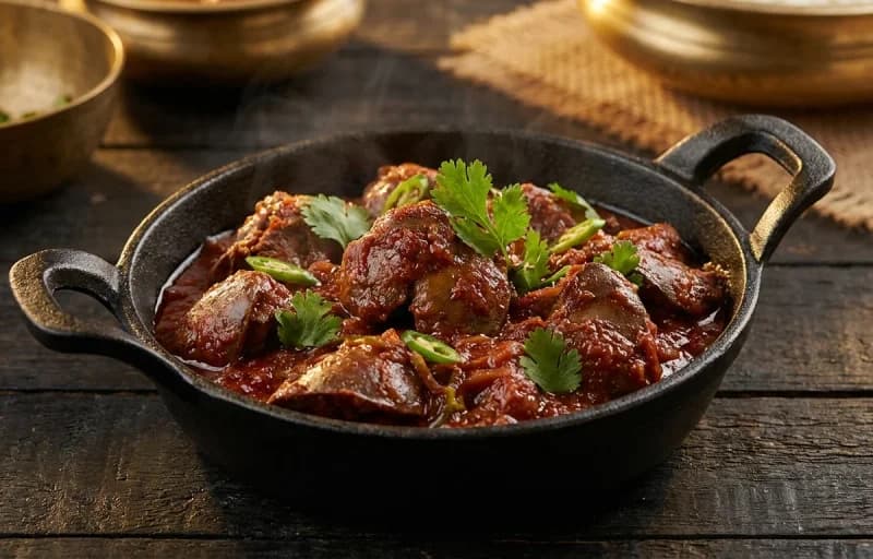 Chicken Liver Masala with Phulka - Recipe 1
