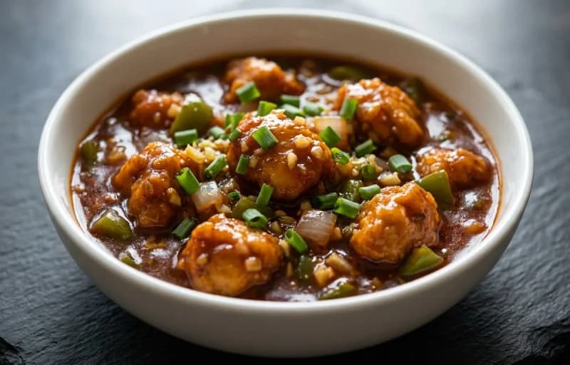 Chicken Manchurian Gravy with Veg Fried Rice - Recipe 1