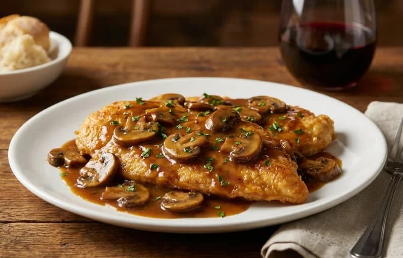 Chicken Marsala, Mashed Potatoes and Garlic Green Beans - Recipe 1