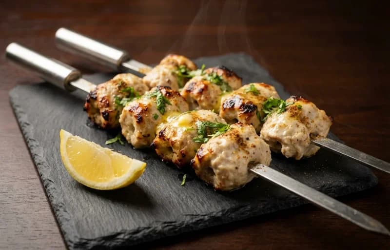 Chicken Reshmi Kebab with Mint Chutney - Recipe 1