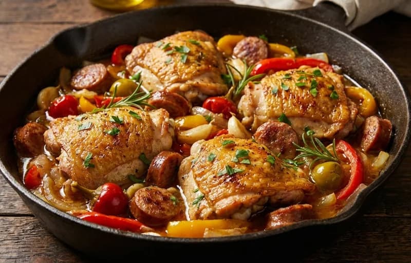 Chicken Scarpariello with Roasted Potatoes - Recipe 1