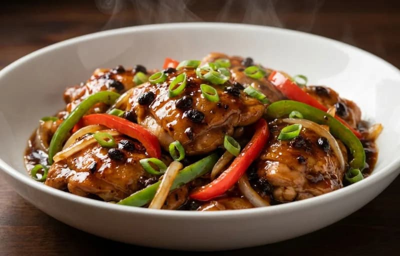 Chicken with Black Bean Sauce with Vegetable Fried Rice - Recipe 1