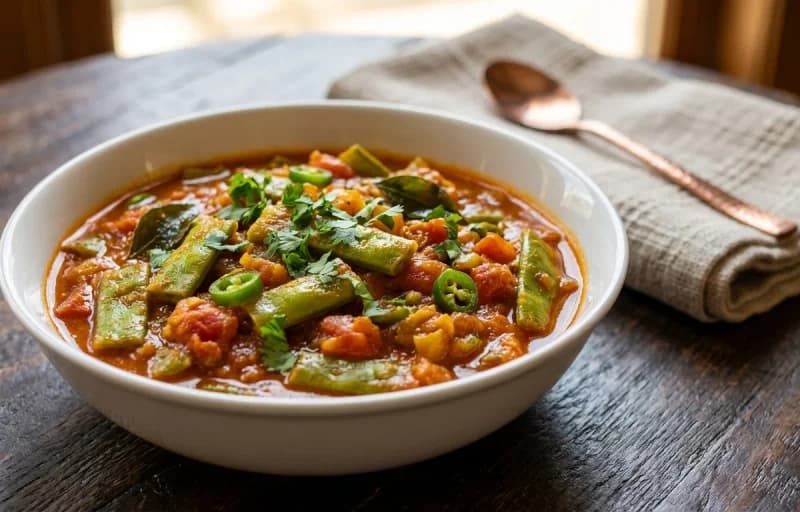 Chikkudukaya Tomato Kura with Jonna Rotte - Recipe 1