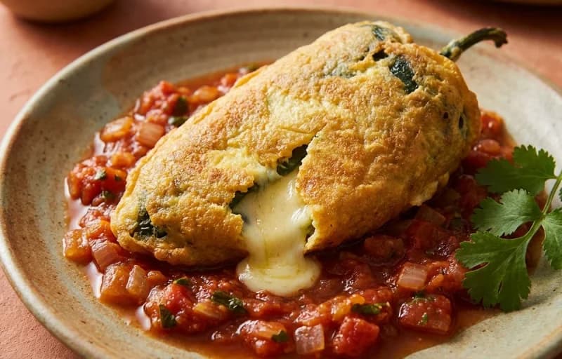 Chili Rellenos, Spanish Rice and Tex-Mex Refried Beans - Recipe 1