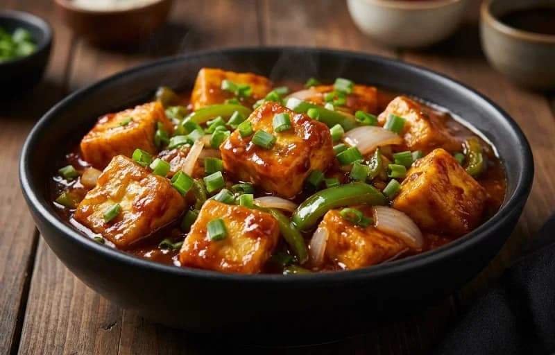 Egg Hakka Noodles with Chilli Paneer Gravy - Recipe 2