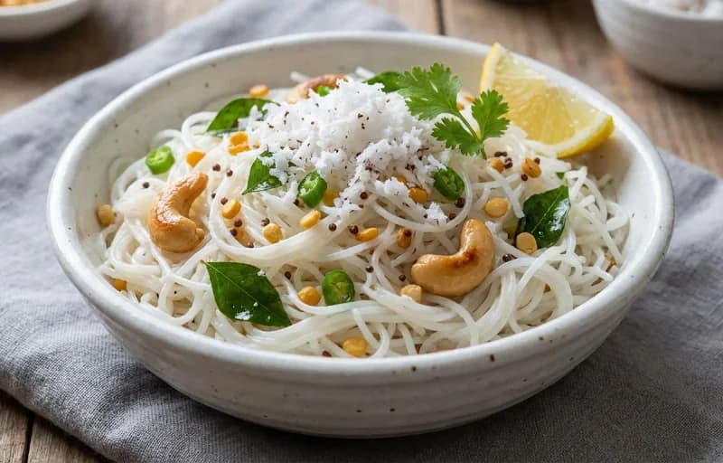 Coconut Sevai with Vegetable Sambar - Recipe 1