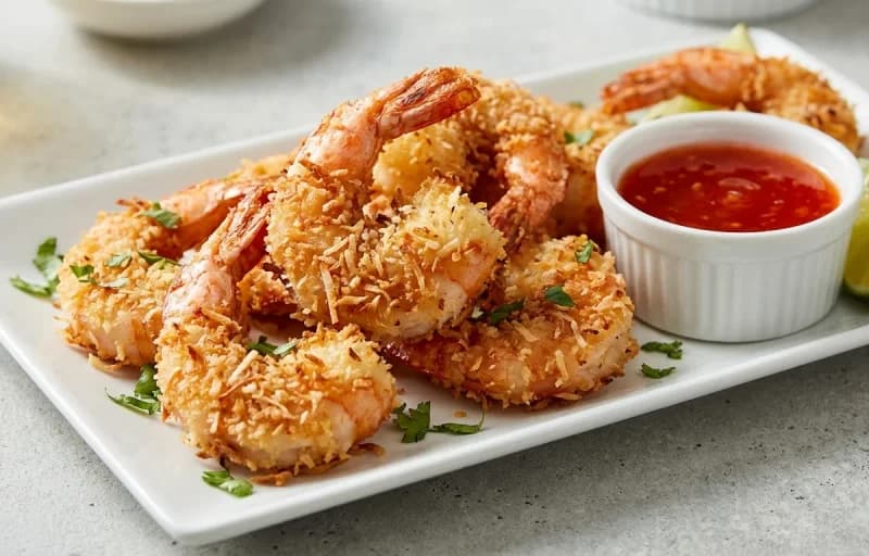 Coconut Shrimp, Sweet Chili Sauce, Rice Pilaf and Pineapple Coleslaw - Recipe 1