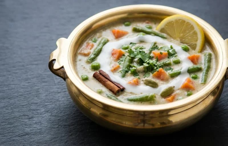 Coconut Vegetable Korma with Paratha - Recipe 1