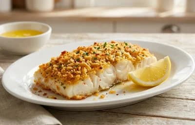 Cod with Cracker Topping