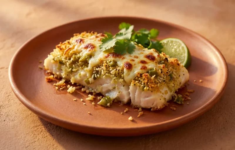 Cod with Green Chile Crust, Roasted Root Vegetables and Quinoa - Recipe 1