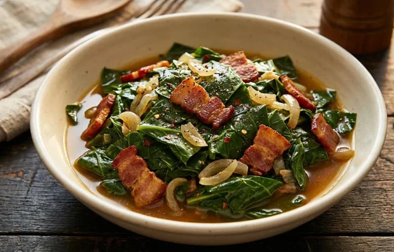 Corned Ham, Collard Greens and Boiled Potatoes - Recipe 2