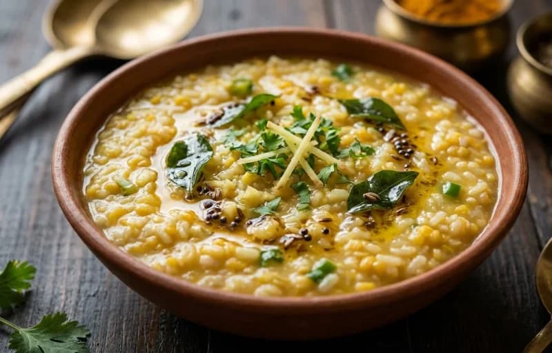 Chilli Mushroom Dry with Congee - Recipe 2